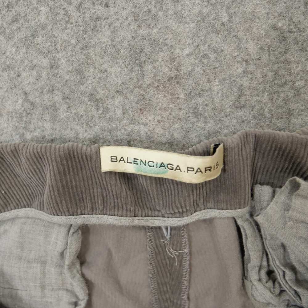 Balenciaga Pants Womens 10 Gray 42 Corduroy Mid Rise Zip Fly Ankle Zip - Picture 3 of 12